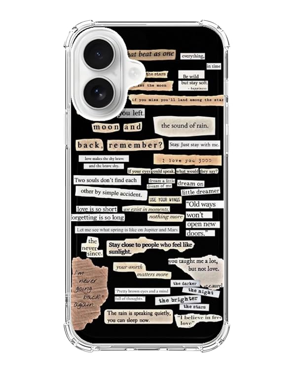 Lemifelgby Aesthetic Verses Phone Case Compatible with iPhone 17, Hippie Trippy Quotes Phone Cover for iPhone 17 by Lemifelgby - Used condition - US$10.76
