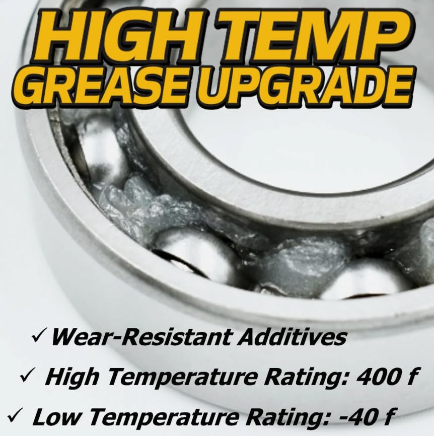 4 Pack- Spindle Bearing fits 100-1048 112-0423 38-7820 w/High Temp, Replacement for ExmarkQuest OEM