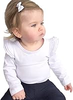 Vista 4 de YJ Back home Camiseta de algodón de calidad con volantes y mangas con vuelos para bebé