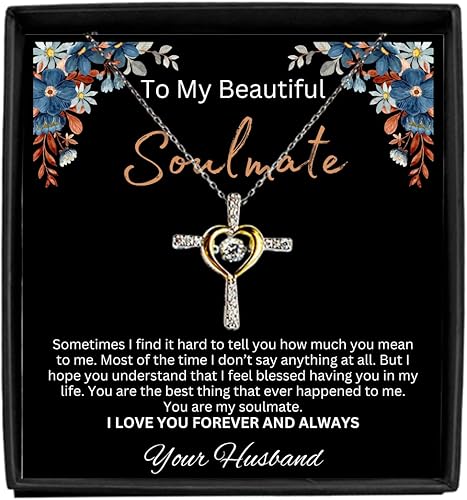 Collar para mi hermosa alma gemela, regalo para esposa, collar de alma gemela, regalo para novia, collar de alma gemela, collar para esposa de esposo