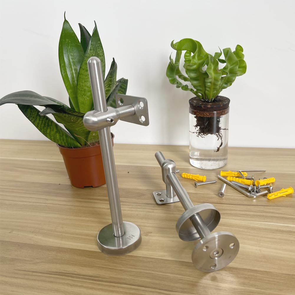 3x Edelstahl Handlauf Halterungen 60mm - Für Treppen & Geländer