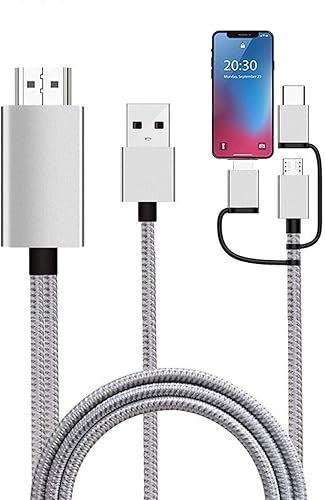 Adaptador de cable HDMI 3 en 1 tipo Cteléfonomicro USB MHL a HDMI duplicando teléfono a TVmonitorproyector HDTV 1080P compatible con la serie de