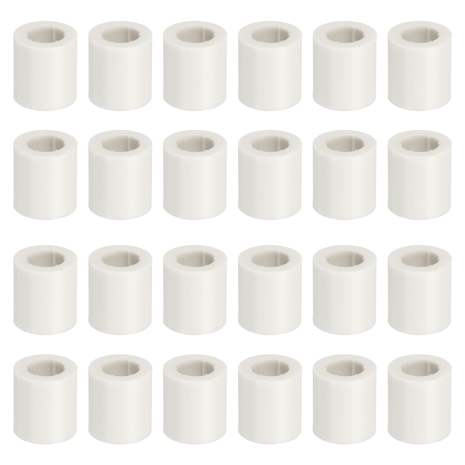YELARXI Billiard Cue Ferrules, Pool Cue Ferrule Snooker Pool Stick Tips Replacement Accessories & 24Pcs & 11.5x12.7mm &White - Fitting for (Billiards Stick/Pool Hall)