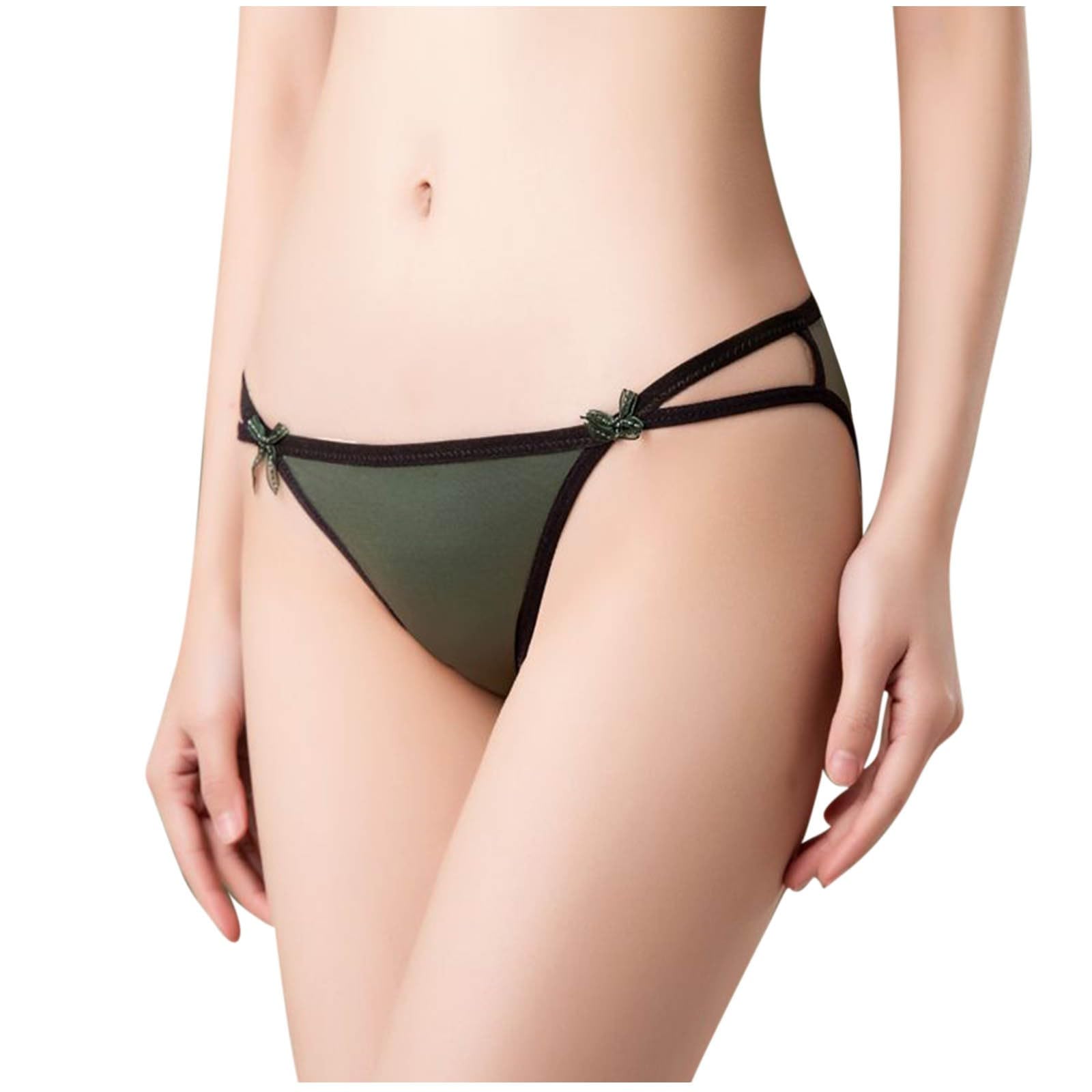 Womens Underwear Seamless Thongs No Show Low Waist Thong Breathable Invisibles Hollow Out Sexy Panties Underwear
