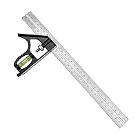 Vista 2 de Cuadrado de combinación de 12 pulgadas, marcado de 45 a 90 grados, herramientas de medición de carpintería para carpintería, juego cuadrado