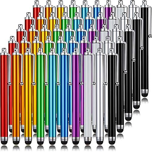 Penne Stilo Capacitive 50 Pezzi - 10 Colori Per Tablet E Smartphone