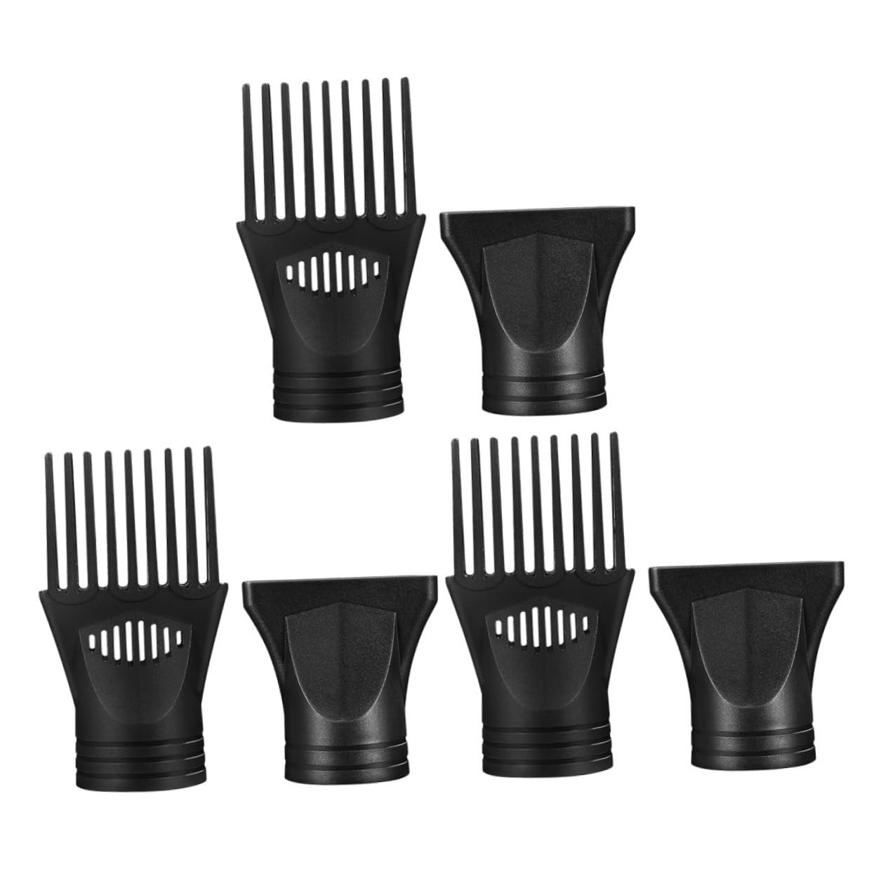 VALICLUD 5 Sätze Haartrocknerzubehör Haartrockner mit Diffusor lockig Fön Tipp Universal- Haartrocknerdüse Fonds haarföhn Düse für Haartrockner Austausch der Trocknerdüse Nylon Schwarz