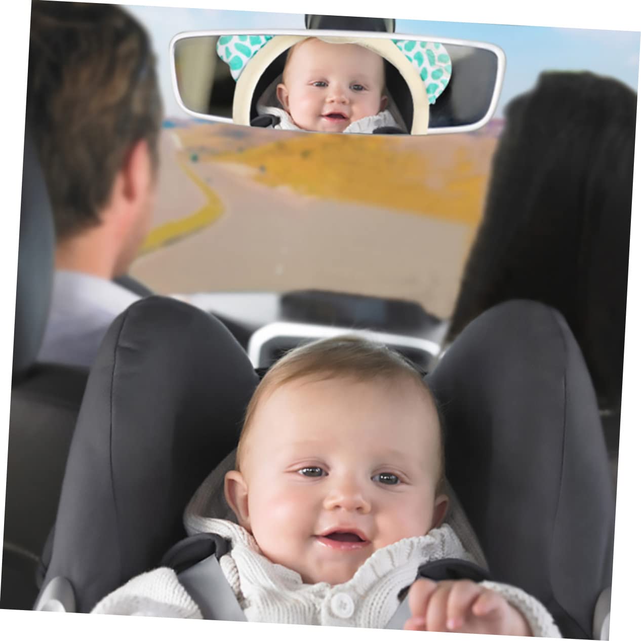VICASKY 3pezzi Specchietto Retrovisore Per Specchio Di Sicurezza Per Auto Con Design Giraffa Facile Da Installare Osserva Tuo Durante Viaggio Accessorio Adorabile Per Genitori
