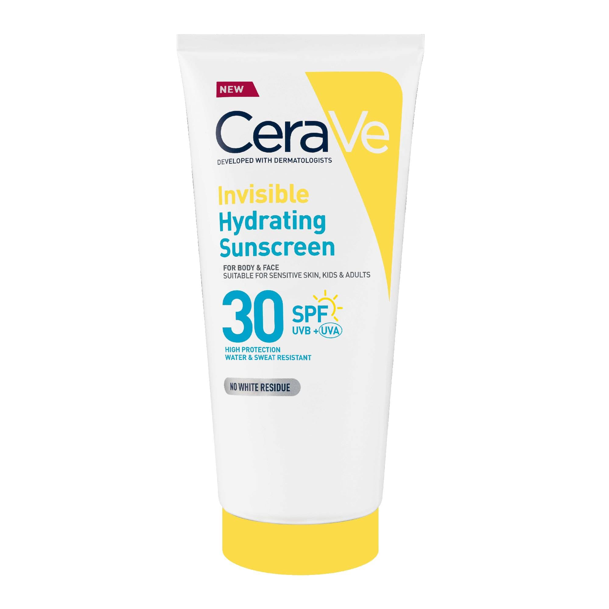CeraVe Invisible Hydrating Sunscreen SPF 30, For Body & Face, 177ml