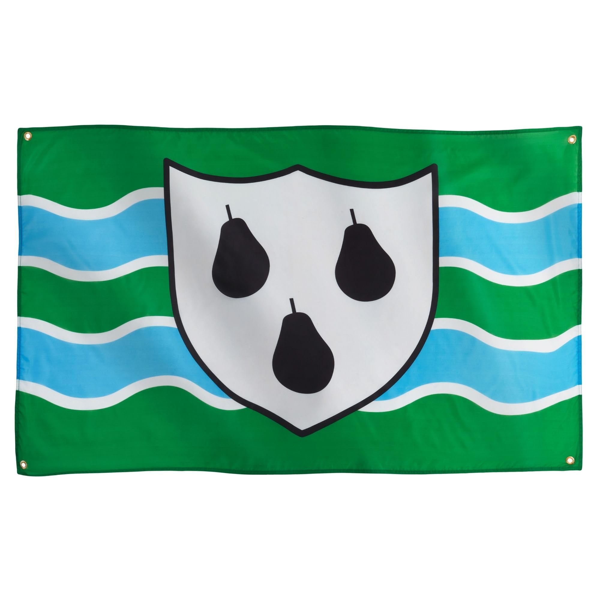 Runesol Worcestershire Flag, 91x152cm, 3ft x 5ft, 4 Grommets, Worcestershire Heritage Day, Worcester, British Regional Flag, Premium Flags, Inside, Outside, Banner, Vivid Colours