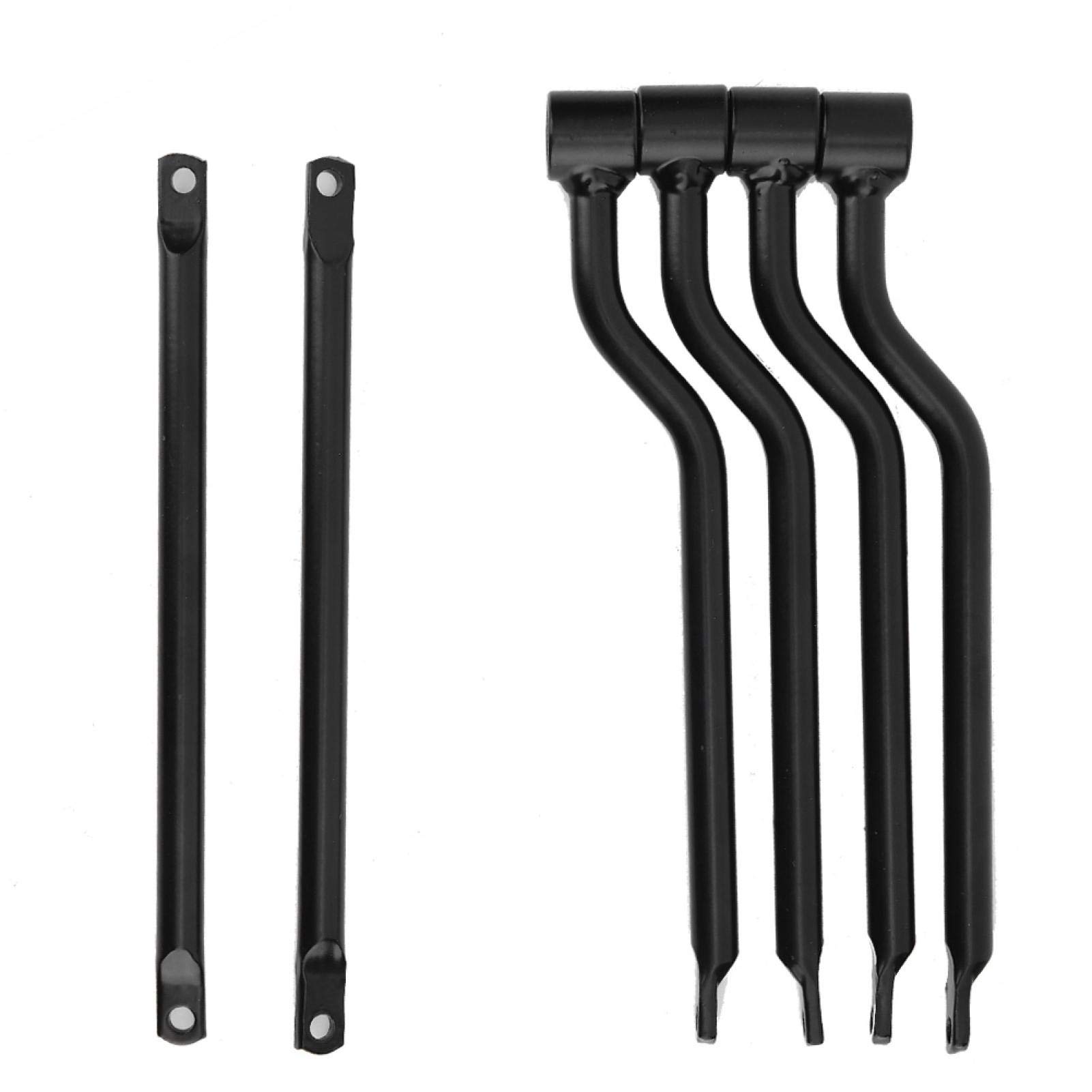 aqxreight - Supporto laterale per borsa da sella, staffa per barra di supporto laterale per borsa da moto in acciaio inossidabile (nero)