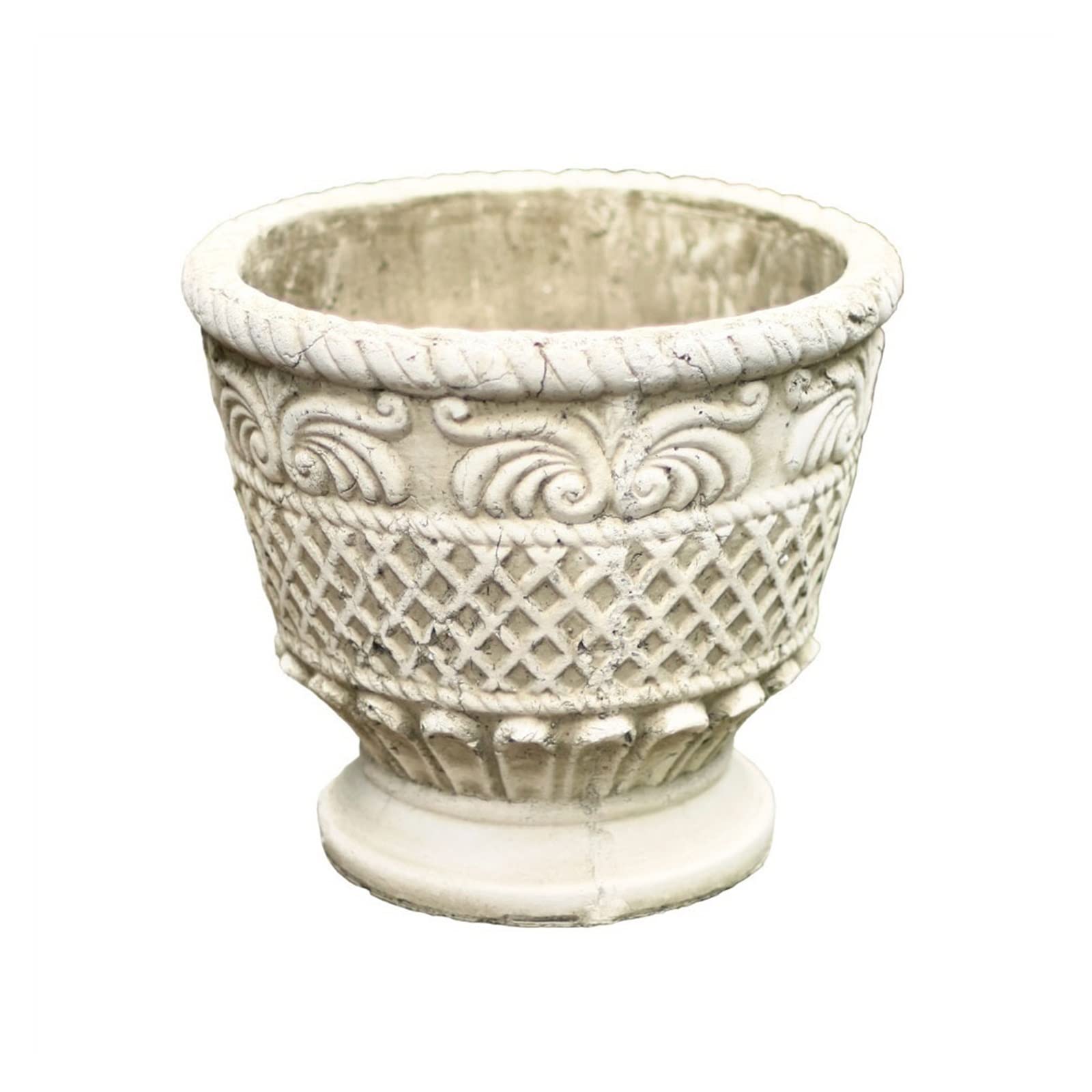 Pot pour plantes d'intérieur en poterie rouge rétro en forme de coupe