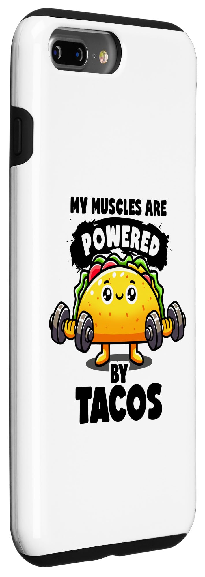 iPhone 7 Plus/8 Plus My Muscles Are Powered By Tacos Gym Taco Tuesday Fitnes Taco Case - Image 3