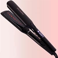 ELLA BELLA Titanium Flat Iron Hair Straightener with Infrared & Ionic Tech - Digital Display 320-450°F, Good Housekeeping Featured