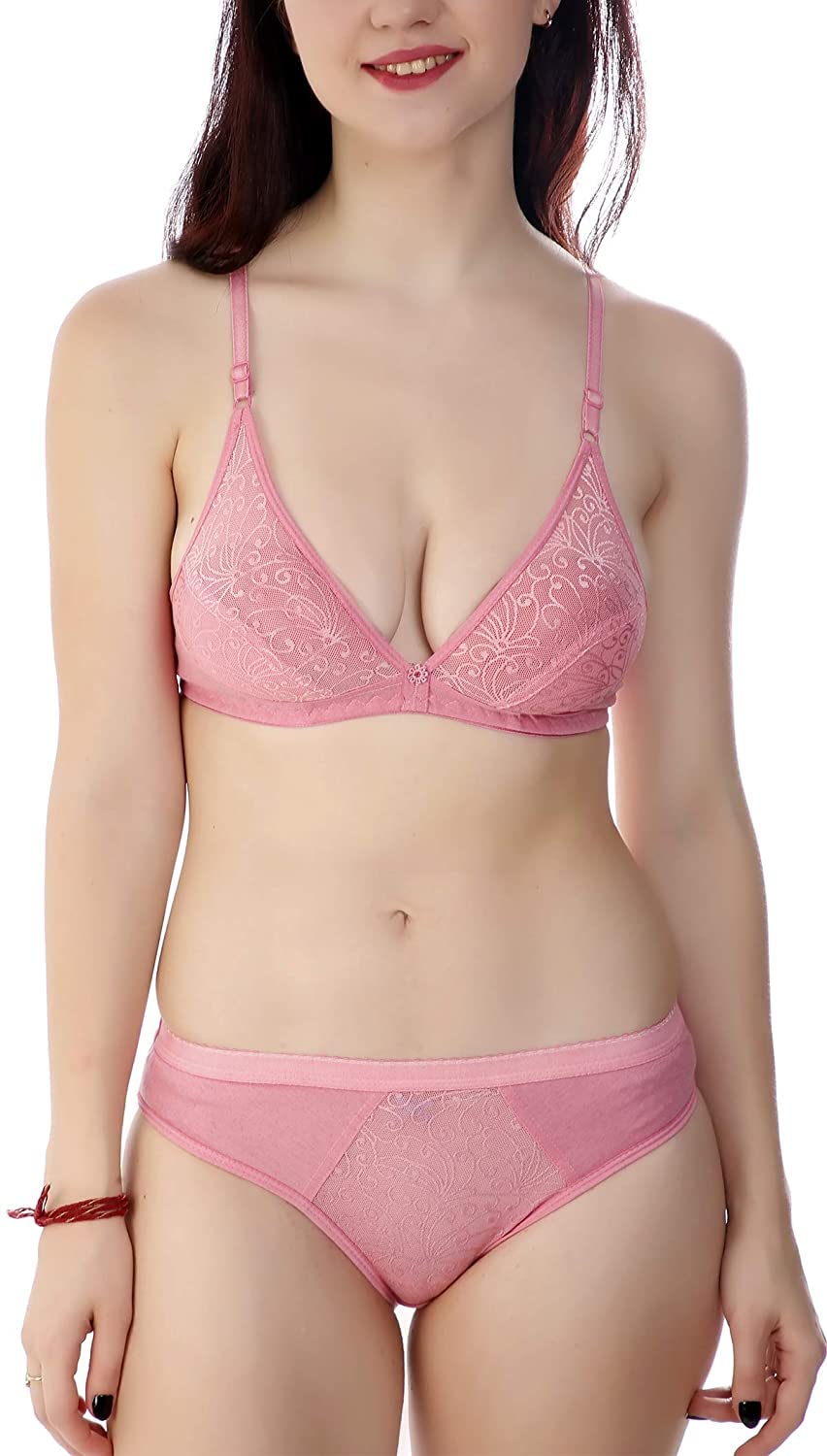 SHINOWHITE PY-1 Fashion Cotton Lingerie seat Non Padded Wire Free Regular Bra Panty Set_Pack of 1