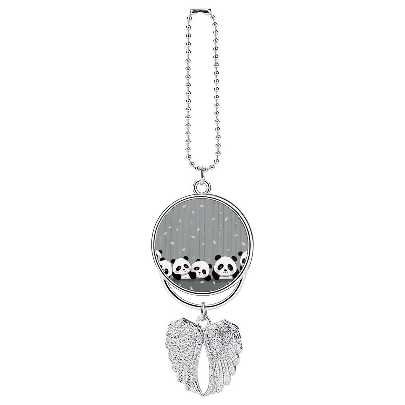 Funny Cute Panda Car Pendant Rear View Mirror Hanging Ornament Auto Metal Charm for Aesthetic Interior Decor. Lucky Car Accessories Cute Funny Hanging Decor for Car Truck