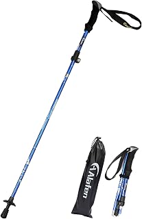 A ALAFEN Collapsible Ultralight Aluminum Trekking Hiking Pole - Fits 5'3"-6'2", Travel & Trail Ready Single Pole