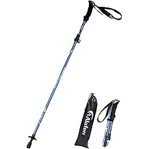 A ALAFEN Aluminum Collapsible Ultralight Travel Trekking Hiking Pole for Men and Women (Fits 5'3" - 6'2")