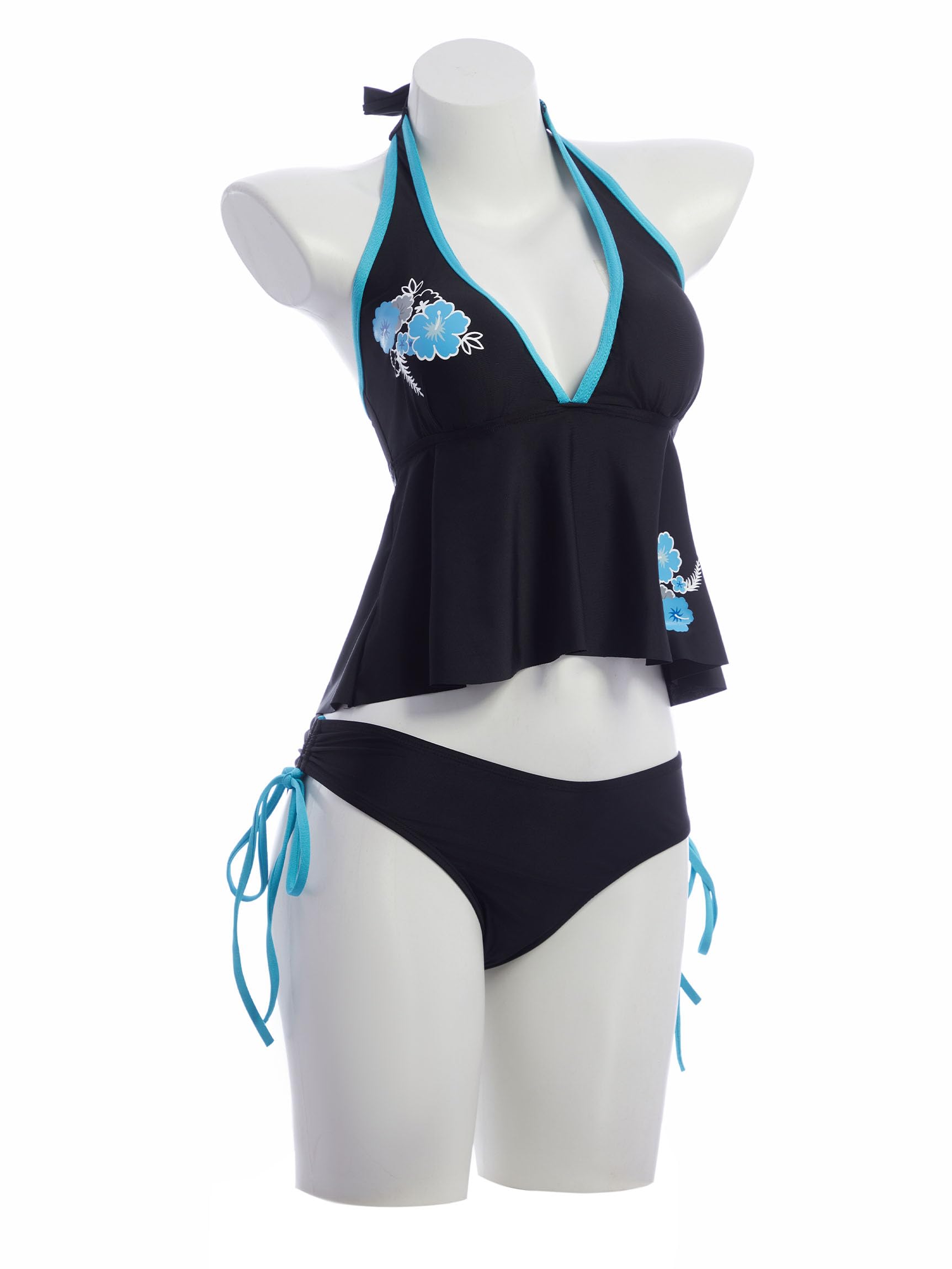 Haikyuu Traje de baño para Mujer Retro Y2K Lindo Bikini con Cuello Halter Traje de baño estético Rave