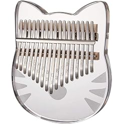 Mini Doigt Kalimba Pouce Piano Pouce Piano Acrylique 17 Touches Chat Clair Kalimba (avec Autocollant De Marteau d’accord… - Les Beatles, Paul McCartney, John Lennon, RIngo Starr, George Harrison