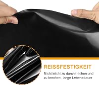SDLDEER Kerti Tófólia 4x6m - Fekete HDPE Tóbélés UV-Álló Nehéz Kivitel Kerti Tavakhoz, Vízgyűjtőkhöz, Virágágyásokhoz és Üvegházakhoz 3