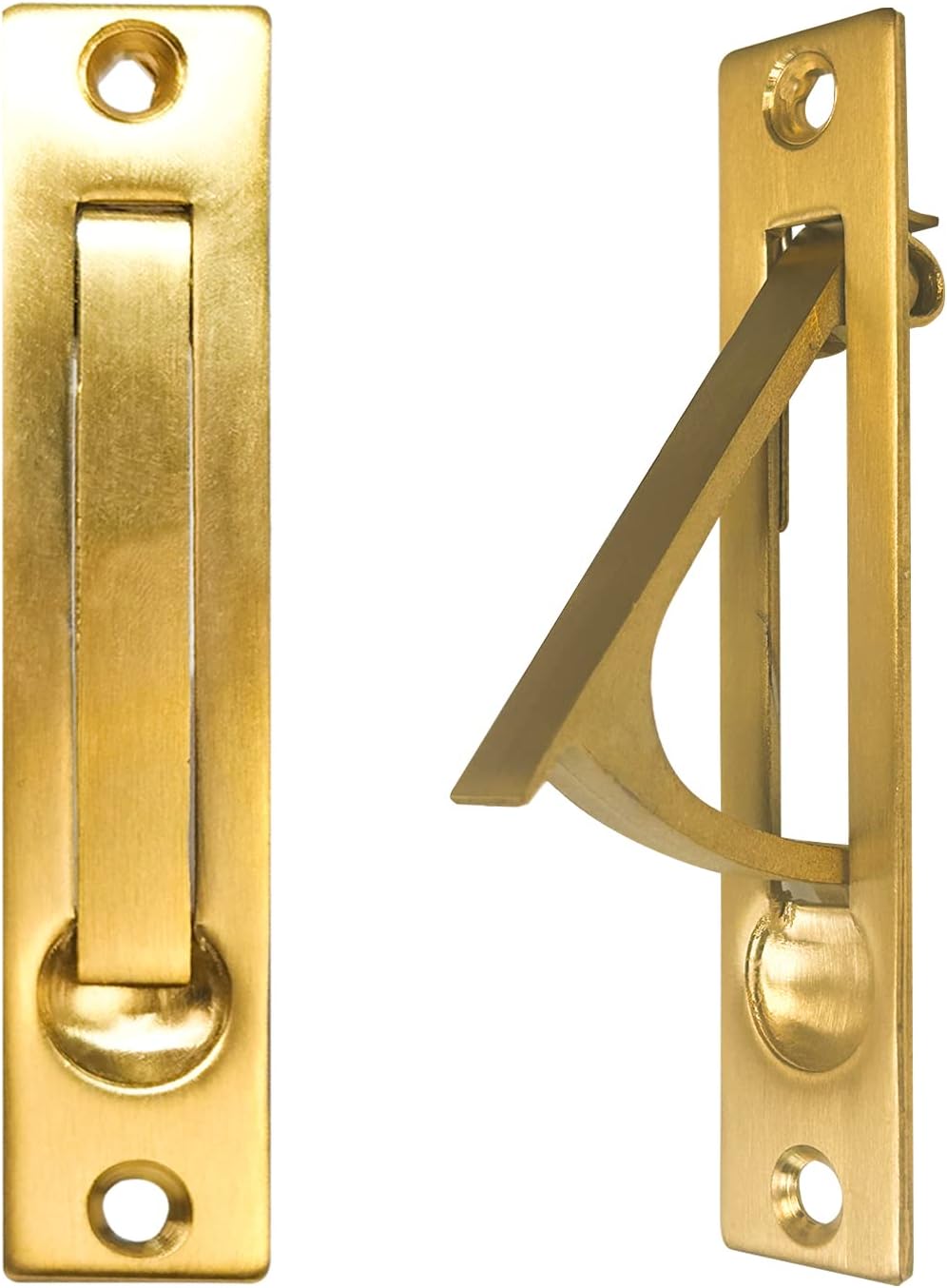 Pocket Door Edge Pull - Hidden Edge Handles Hardware for Easy Access, Stylish Pocket Door Pull, Ideal Pocket Door Hardware Solution. (Gold, 2 Pack)