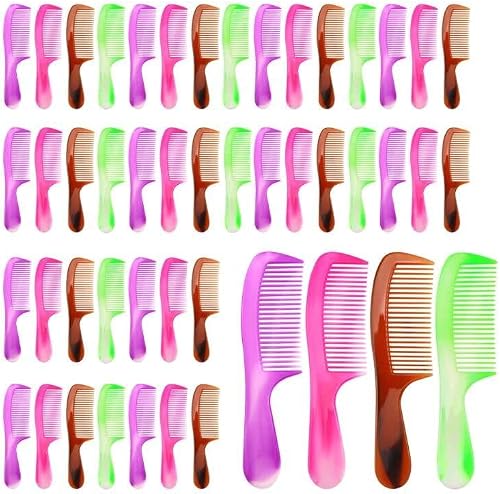 60 Pcs Individually Wrapped Hair Combs Disposable Hair Combs Set Colorful Hair Combs Bulk For Hotel Shelter Homeless Nursing Home Charity Church