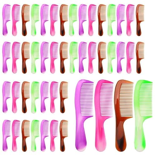 60 Pcs Individually Wrapped Hair Combs Disposable Hair Combs Set Colorful Hair Combs Bulk For Hotel Shelter Homeless Nursing Home Charity Church #TOP3