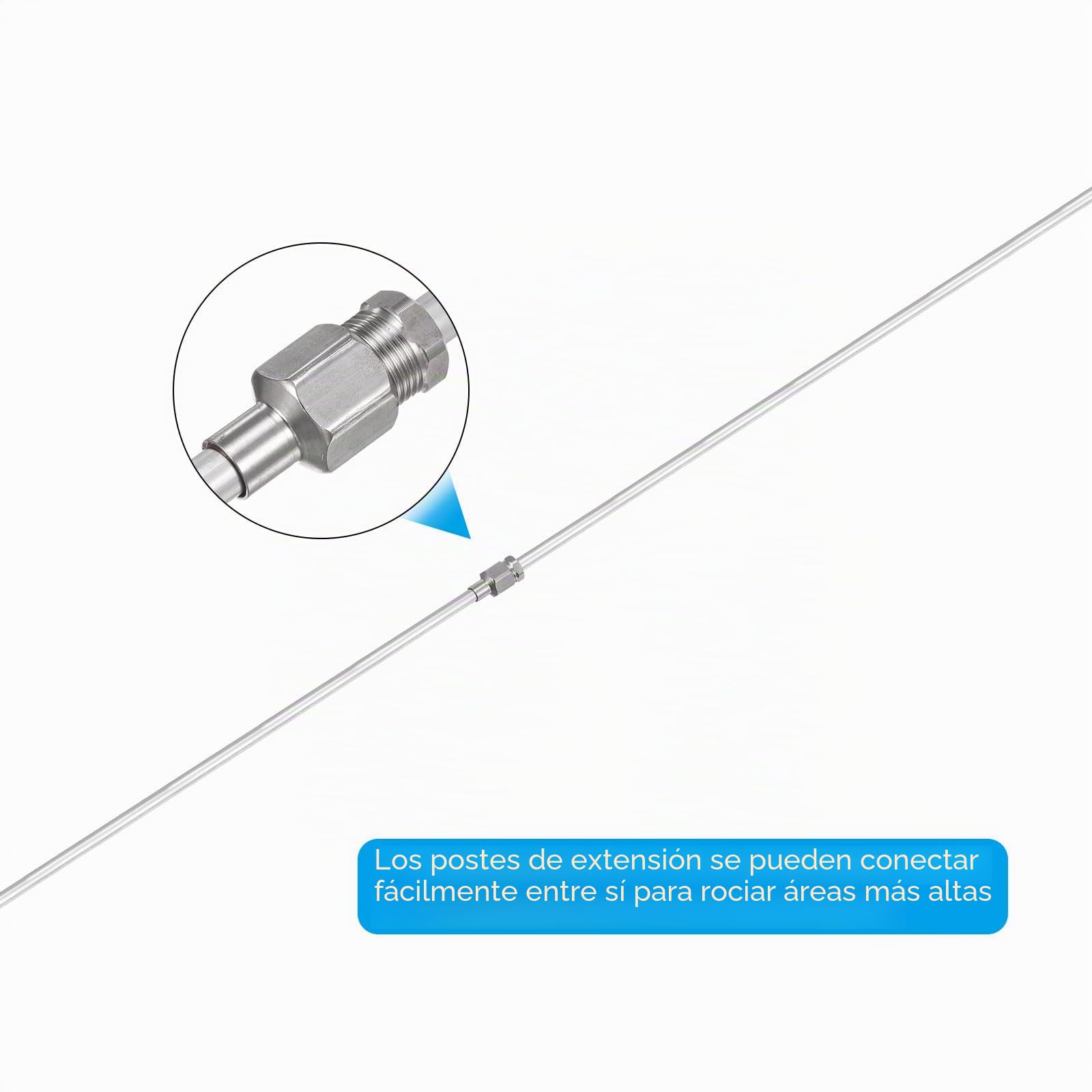 QUARKZMAN 2uds Sin Aire Pintura Pulverizador Extensión Varilla 30"x0.47" Extensión Pulverizador Pistola Pintura Inoxidable Acero Interfaz Universal Reemplazo Herramienta