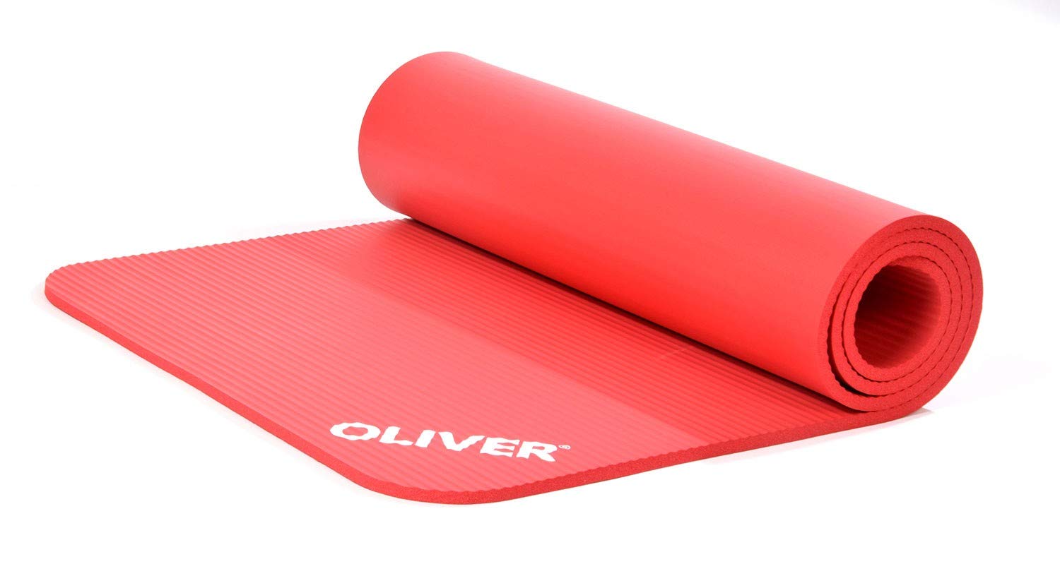 Oliver Esterilla de Fitness Profesional 180x60x1.5 cm para Yoga, Pilates y Entrenamiento Colchoneta de Gimnasia Antideslizante de Calidad Estudio