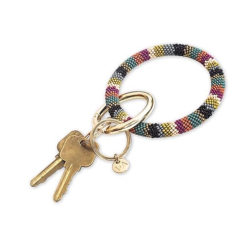 INK + ALLOY Key Ring Bracelet for Women, Chloe Beaded