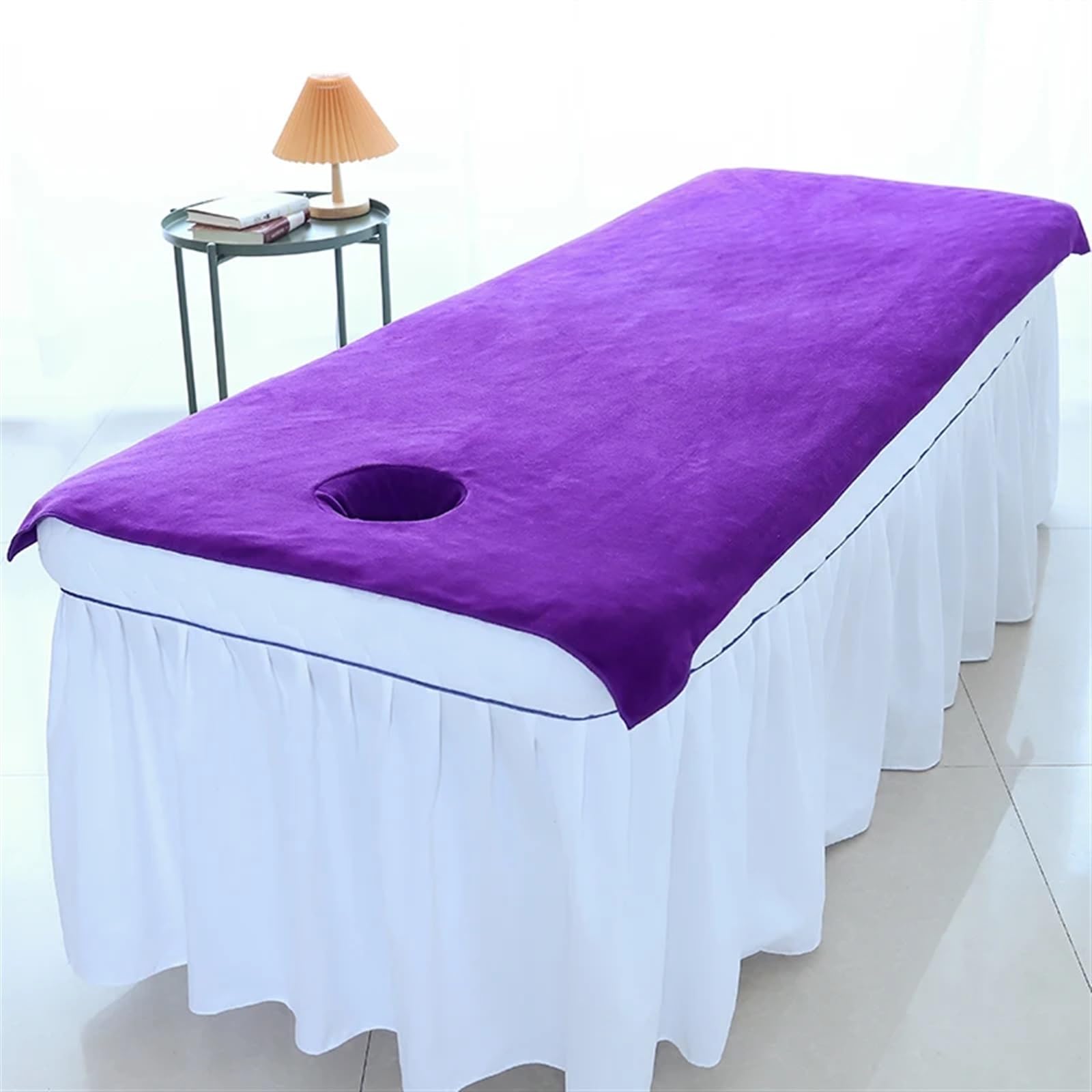 Sábanas de belleza Sábanas de salón de belleza Sábanas suaves for tratamientos de masajes Sábanas for mesa de spa Sábanas con orificio(Pink,100X200CM)