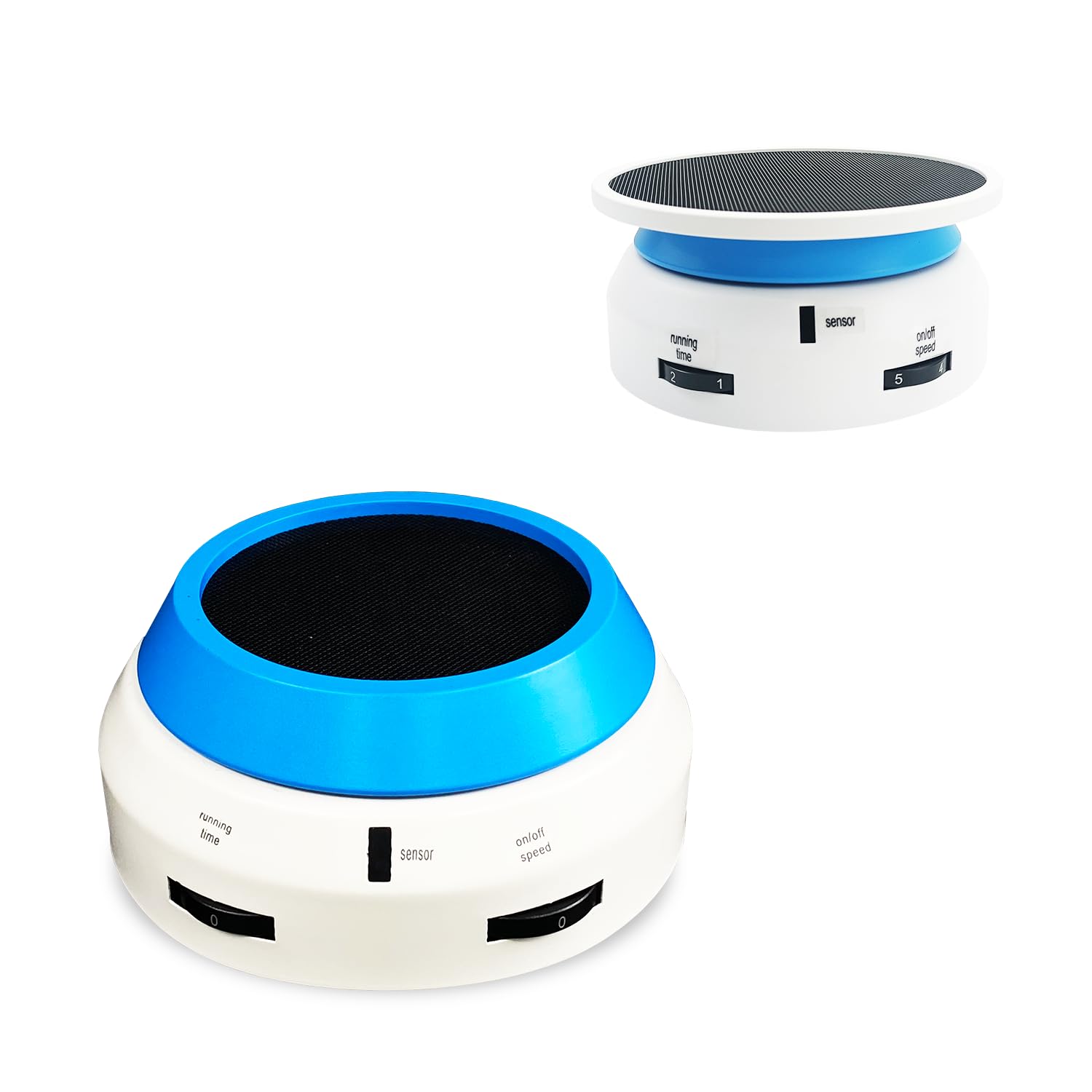 Mesa giratoria eléctrica de laboratorio con arranque por infrarrojos, temporizador de 30 a 180 segundos o modo de trabajo continuo, velocidad ajustable, dos placas de trabajo para placas Petri
