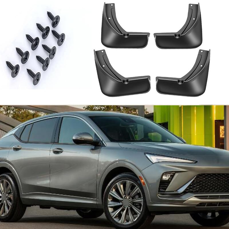 JLBMMLY Mud Flaps For 2024-2025 Buick Envista – No-Drill Installation, ABS Plastic, Sediment Protection