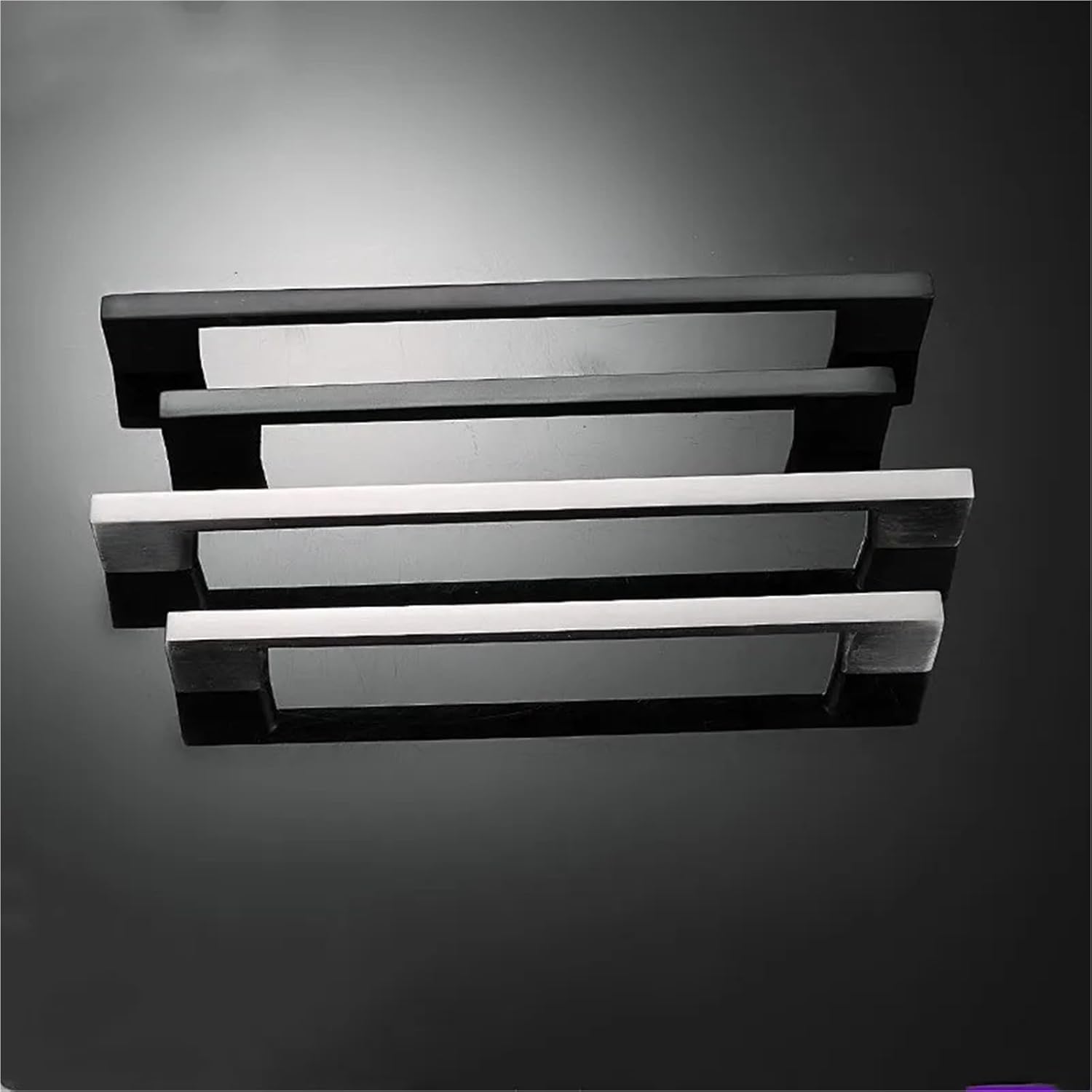 Cabinet Handles Silver Black Drawer Door Pulls Aluminum Alloy Cupboard Pulls Wardrobe Door Handle Hardware Knobs 1Pcs(Black-224)