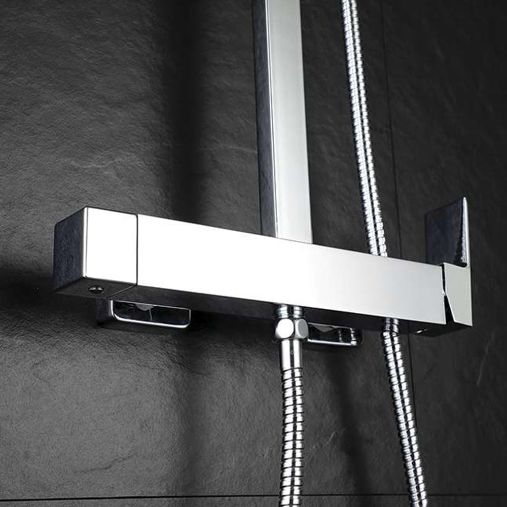 Kibath L435251 Grifo Monomando para Columna de Ducha Combi CHE. Fabricado en latón y Acabado en Cromo Brillo, con desviador Integrado y maneta de fácil manejo
