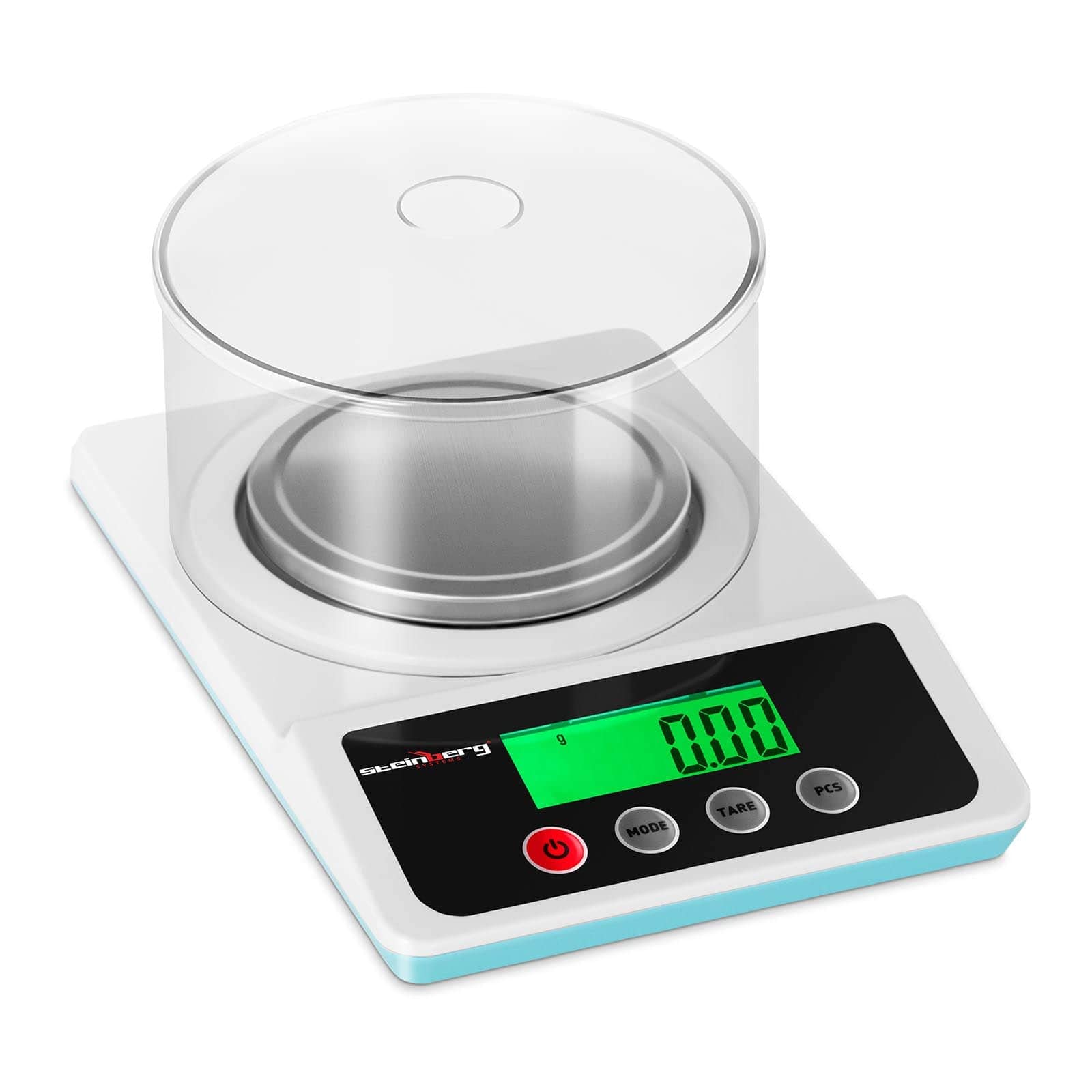 Steinberg Balanza De Precisión Báscula SBS-LW-500 (Con Protector, kg/g/ct/tl/lb/oz, 0,01 g, Rango de pesaje: 0,05 g - 500 g)
