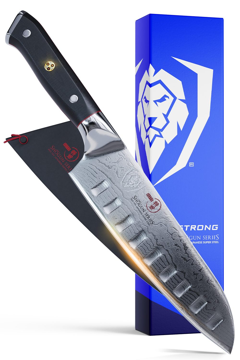 DALSTRONG Santoku Knife - Shogun Series - Damascus - Japanese AUS-10V Super Steel 67 Layers - Vacuum Treated - 7" (180mm)