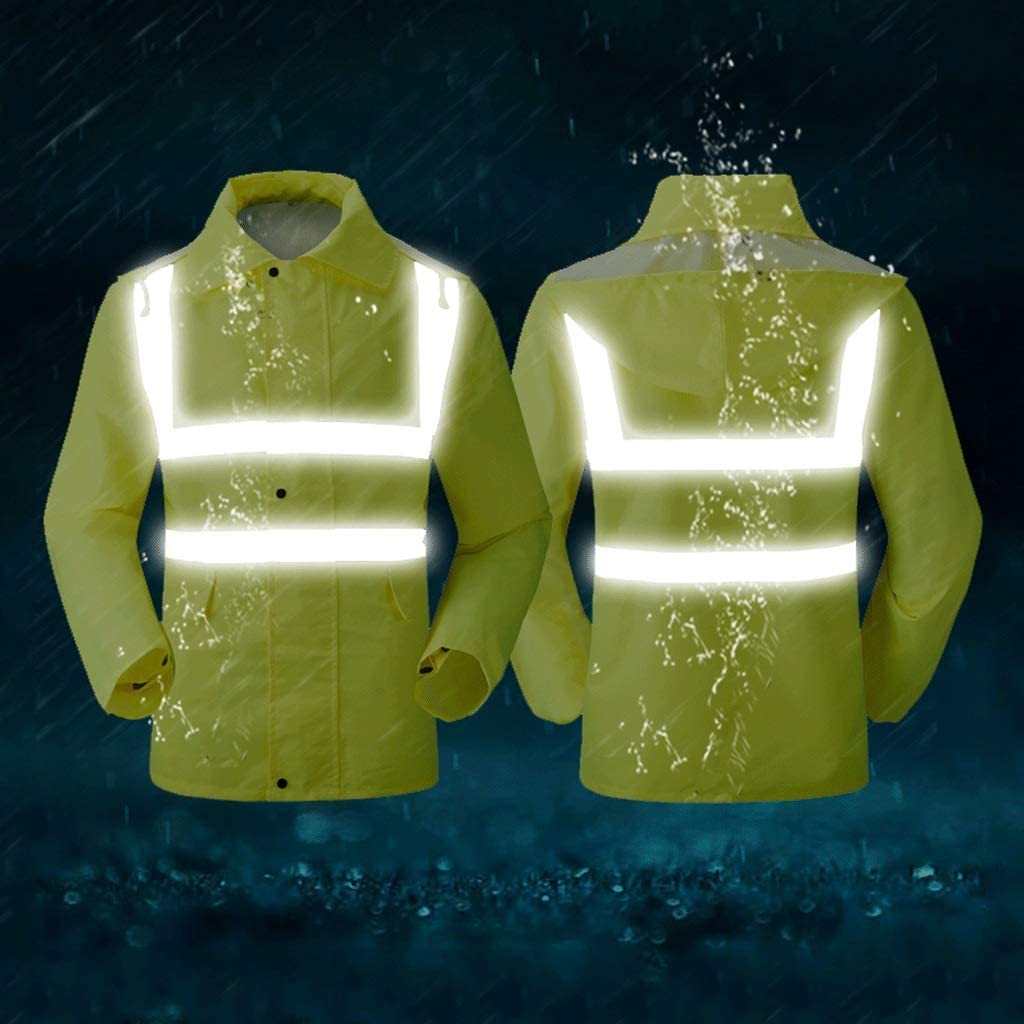 ApuaVireo&Co chalecos alta visibilidad, Chaqueta de seguridad de tela Oxford, ropa reflectante for lluvia, overol impermeable y de seguridad, chaleco reflectante de seguridad.