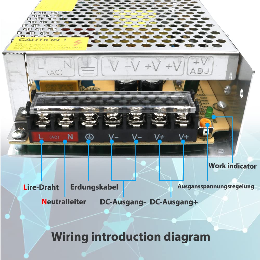 Alimentation à Découpage 24V 10A 240W Transformateur LED 240W Commutation Alimentation AC 110V / 220V to DC 24V 10A Convertisseur de Commutation pour Bandes de LED, lumières