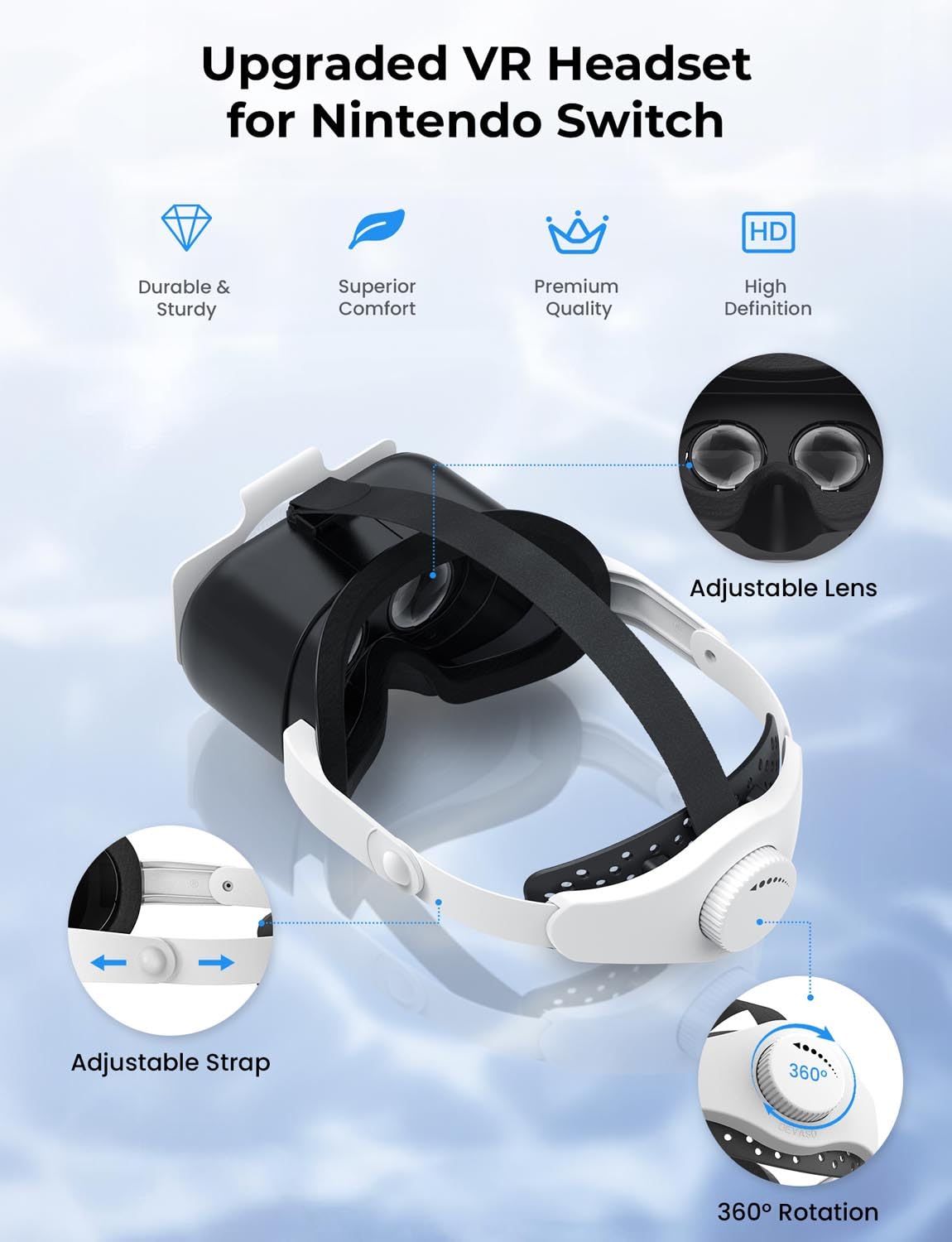 Nintendo Switch PS4 VR DEVASO Upgraded VR Headset for Nintendo Switch & OLED Model