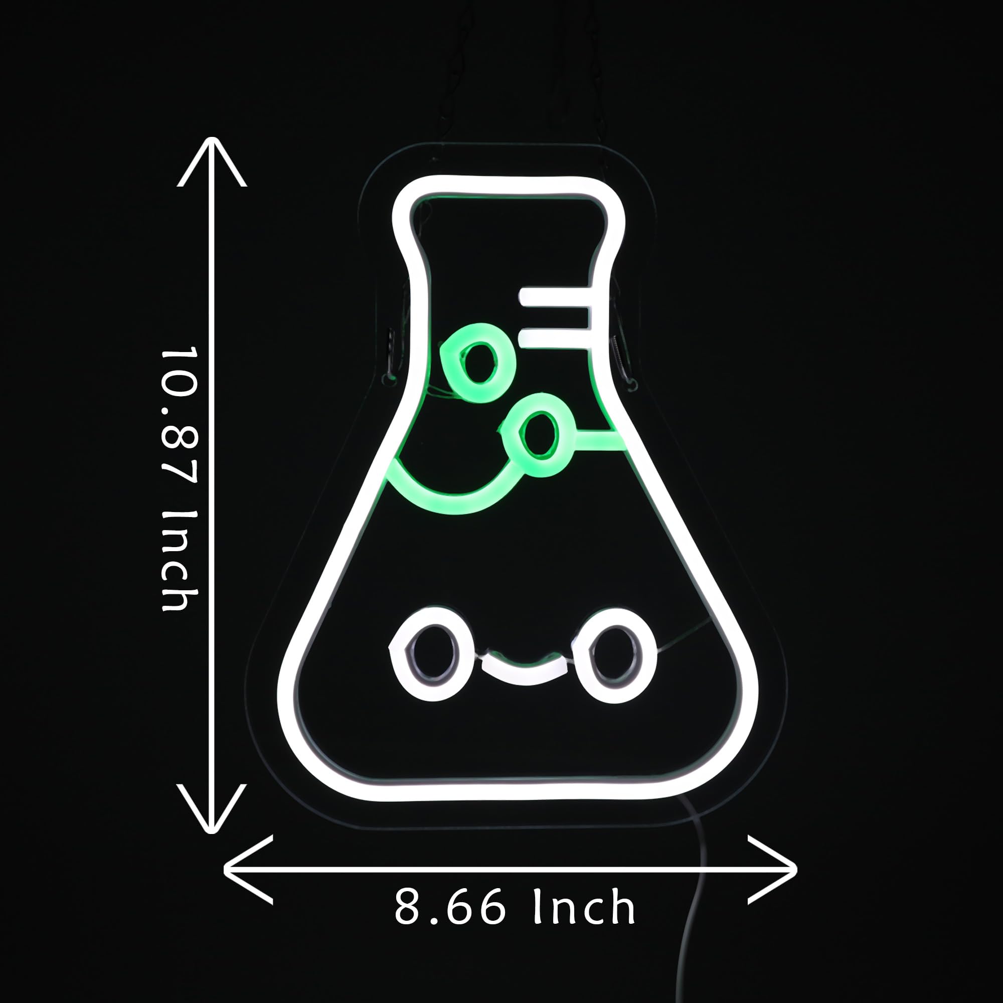 Cute Science Beaker Classroom Neon Sign – LED Chemistry Lab Light