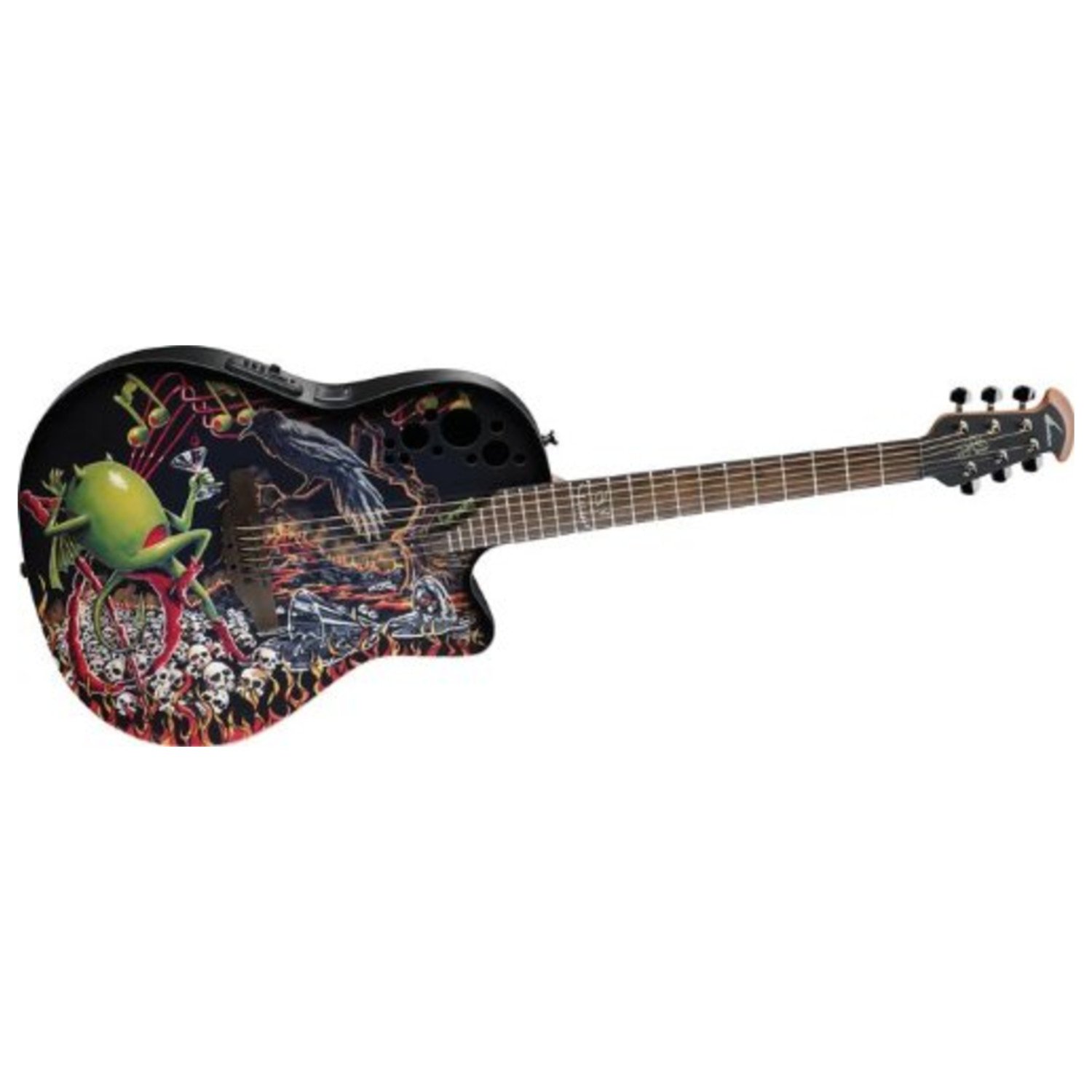 Ovation Dj Ashba Demented DJA34-BY Acoustic-electric Guitar, Bone