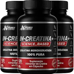 COMBO CREATINA 360 CÁPSULAS MONOHIDRATADA 100% PURA - IN-CREATINA+ EM CÁPSULAS DA IMPERIUM NUTRITION PARA HOMENS E MULHERES