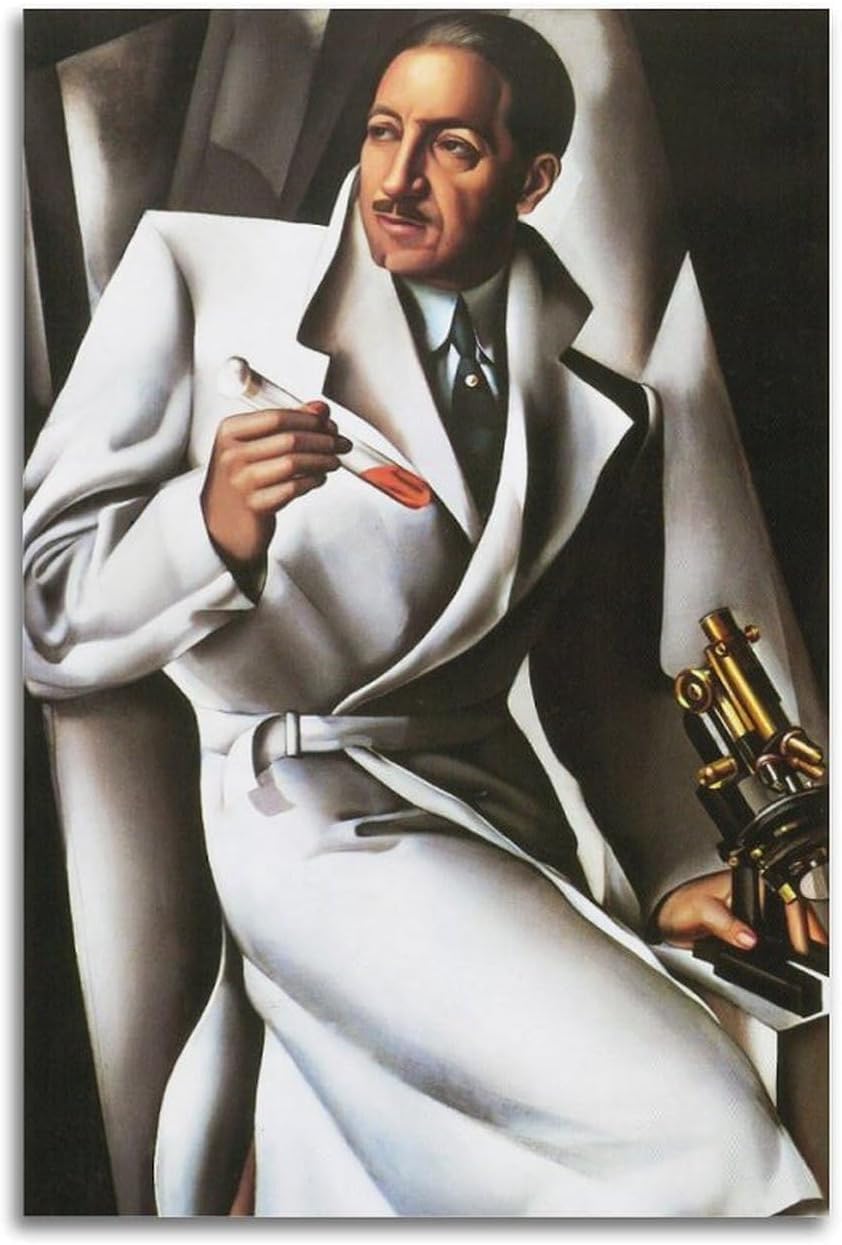 Waeta Rnvzx Tamara De Lempicka Poster Prints（Portrait Of Dr） Painting Canvas Wall Art For Home Decor 50x70cm No Frame