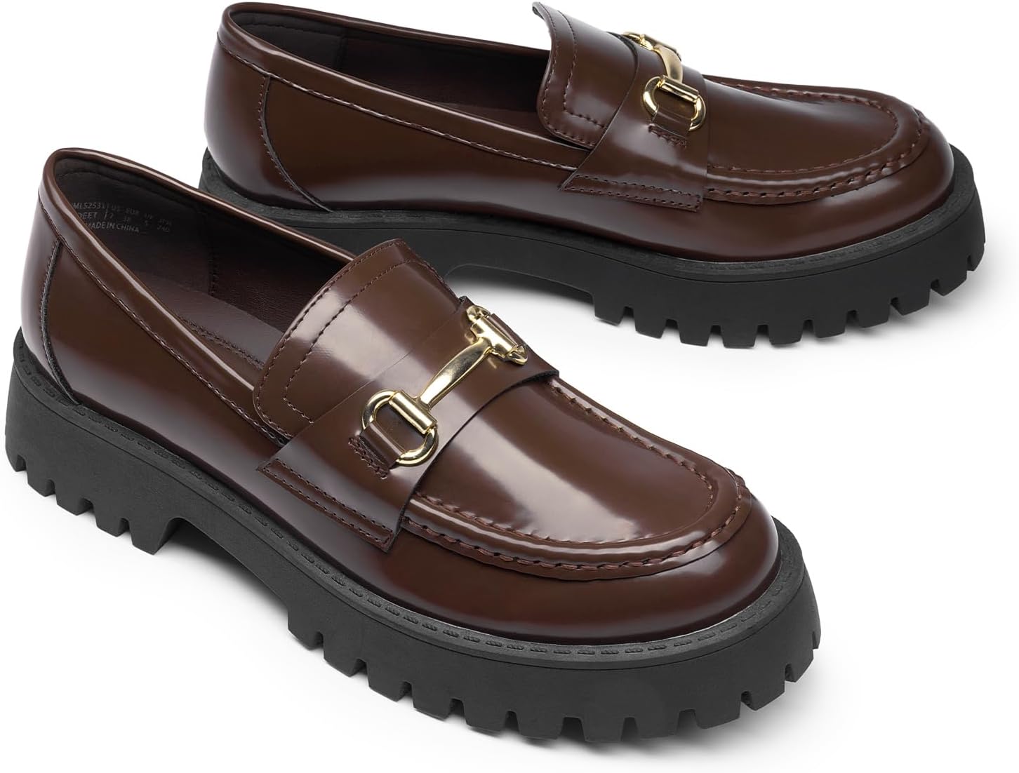 DREAM PAIRS Loafers for Women Platform Chunky Penny Loafer Slip On Casual Dressy Business Shoes with Arch Support - Image 6