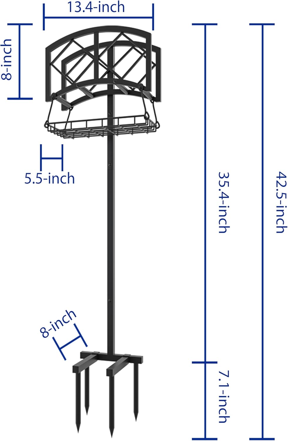 Fire Beauty Garden Hose Holder,Water Hose Holder Rack Organizer for Outdoor,Detachable Water Hose Holder Stake,Hose Reel Stand,Hose Hanger Rack for Lawn