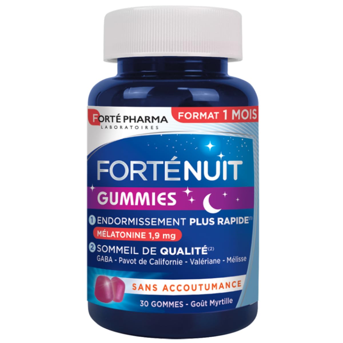 Gommes Sommeil Rapide Valdispert 1,9 Mg - Saveur Fruits Rouges - 60 Unités - Complément Alimentaire
