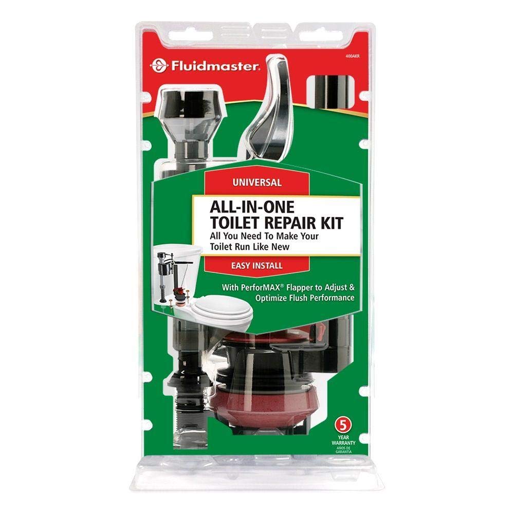 Fluidmaster 400AKR - Kit di riparazione per WC universale tutto in uno per valvole di scarico da 5,1 cm, facile da installare