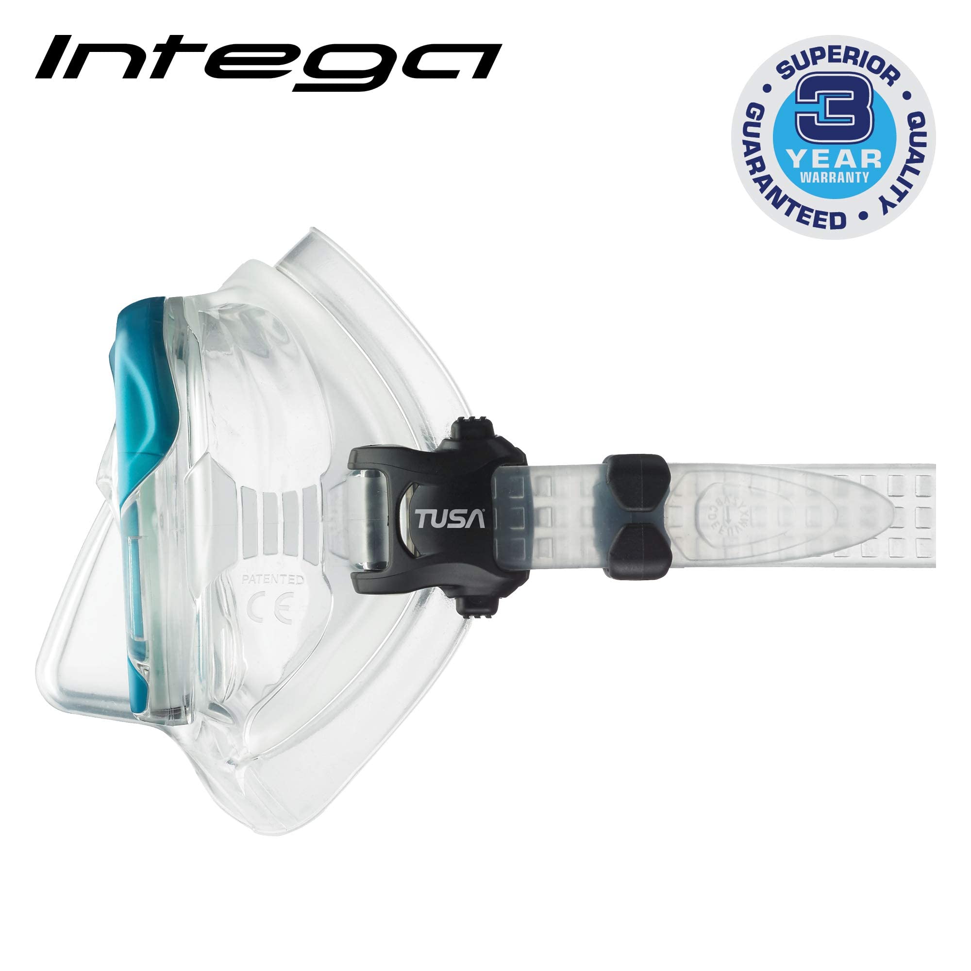 TUSA M-2004 Intega - Mascarilla de buceo, color negro